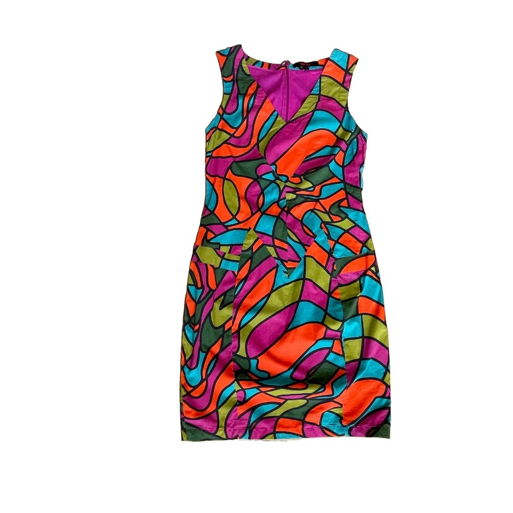 Anthropologie‎ Fish Fry Glass Glow Shift Dress S Manish Arora Vintage Rare